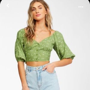 BILLABONG Womes Crop Top Blouse Size S